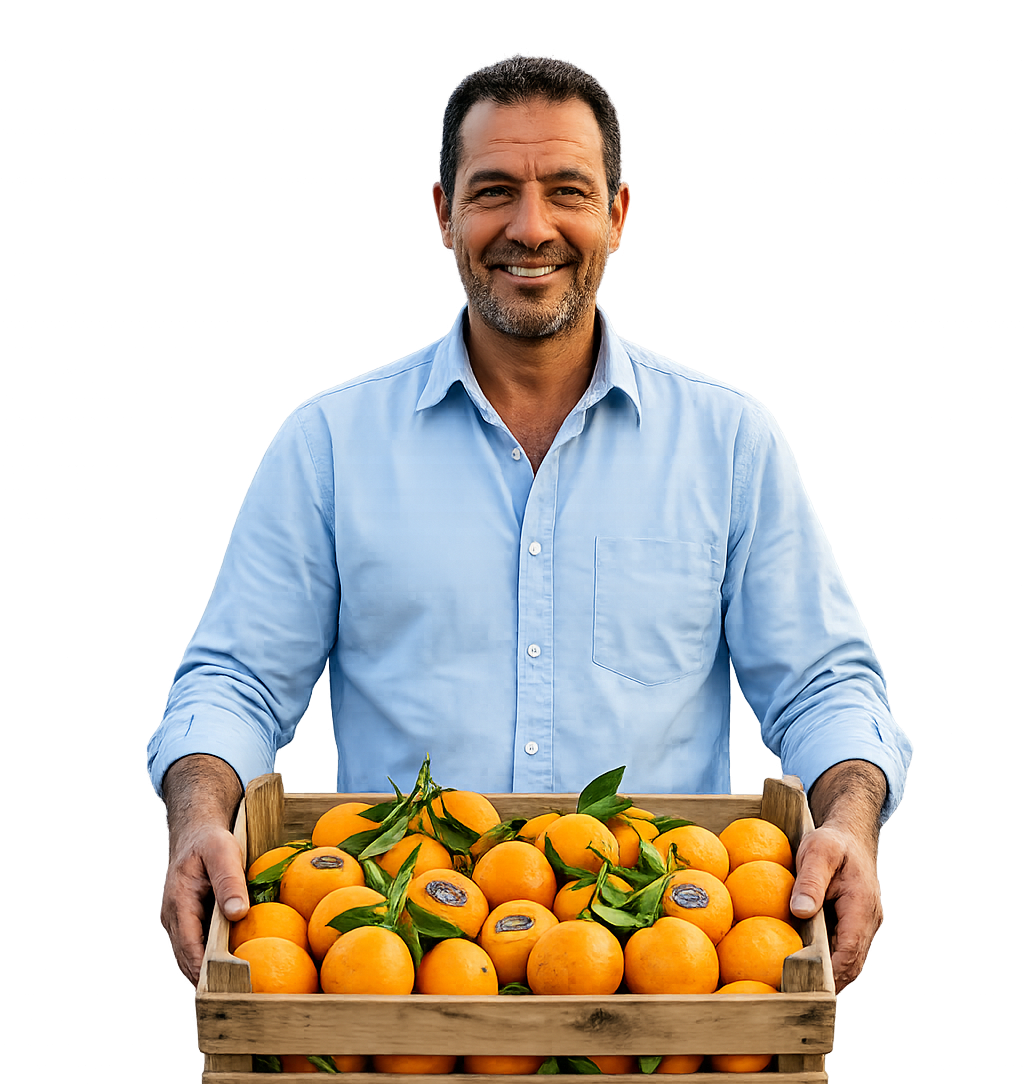 Fresh produce prepared for export handling in Egypt.